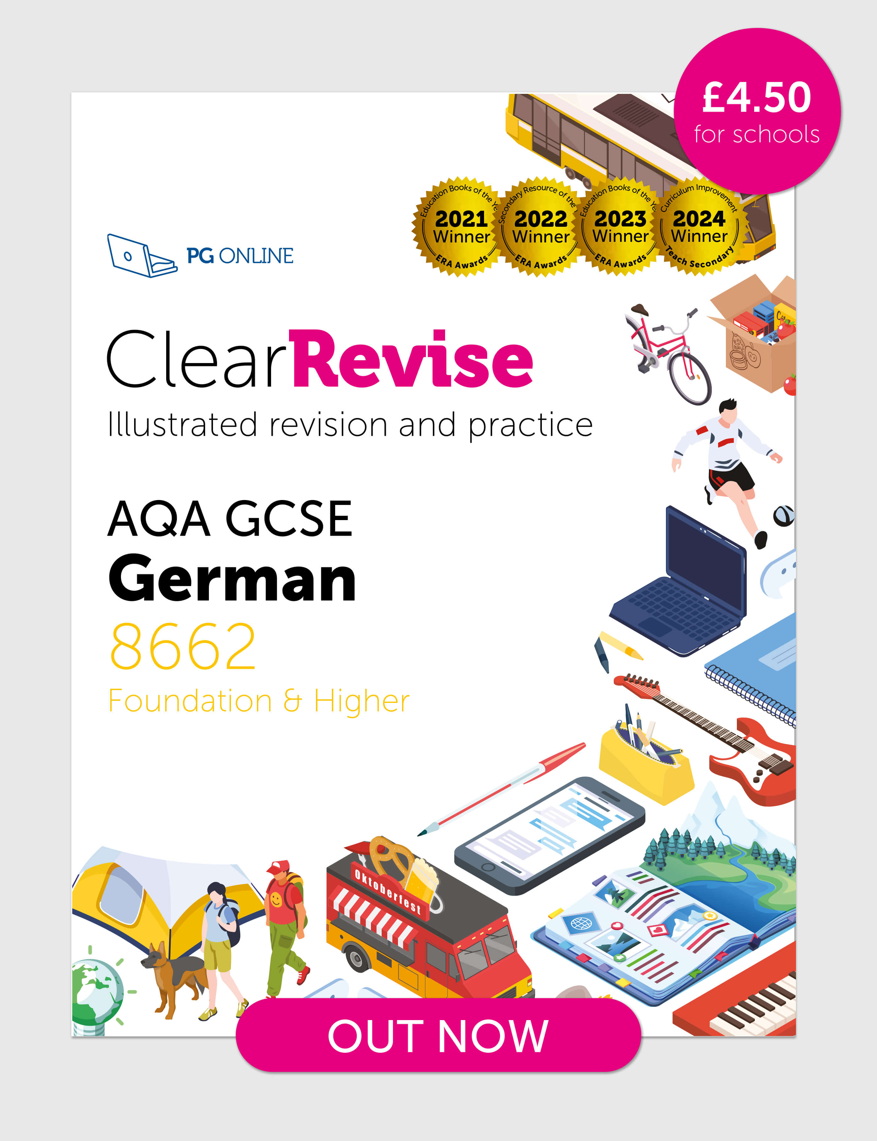 ClearRevise AQA German revision book cover