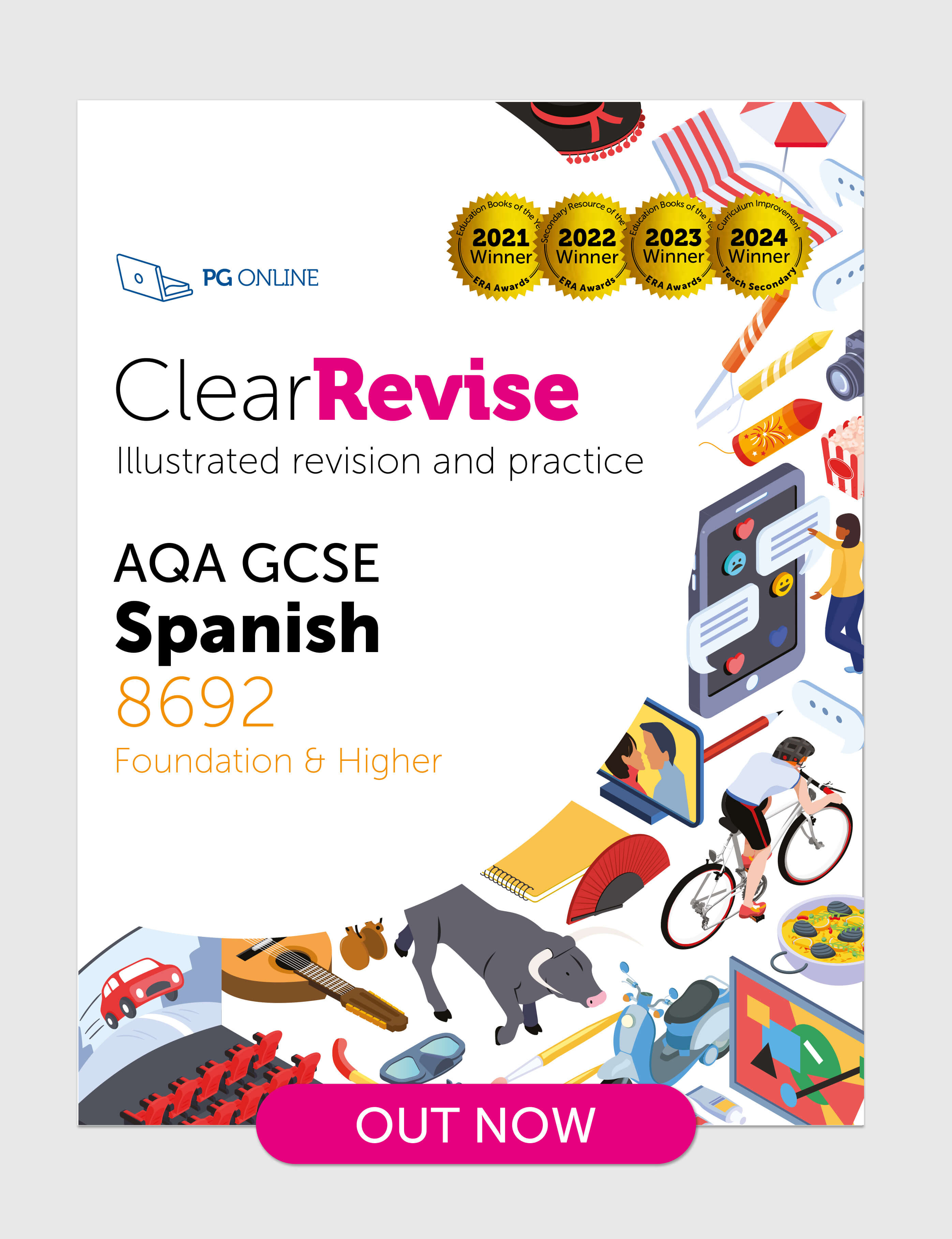 ClearRevise AQA Spanish revision book cover